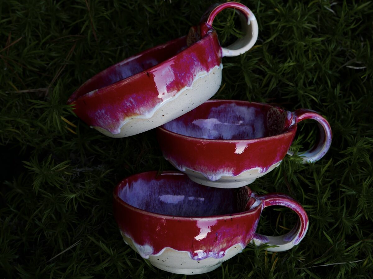 Miseczka czerwony lukier z tarką do imbiru - obrazek 2